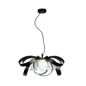 1139 LAMPA WISZĄCA NELA FLAT 65CM CZARNO-ZŁOTA/BLACK-GOLD