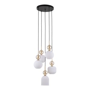 SOPHIA COGNAC WHITE LAMPA WISZACA 5XE14