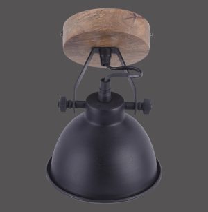 11981-18 SAMIA LAMPA SUFITOWA CZARNY/DREWNO