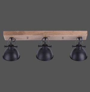 11983-18 SAMIA LAMPA SUFITOWA CZARNY/DREWNO