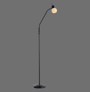 12157-18 LOKI LAMPA PODŁOGOWA CZARNY