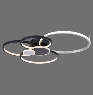 14549-18 PAPILON LAMPA SUFITOWA CZARNY/ALUMINIUM