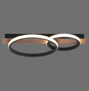 15615-78 TROOPER LAMPA SUFITOWA DREWNO/CZARNY