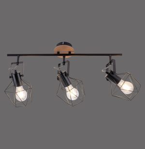 15673-78 JARO LAMPA SUFITOWA CZARNY/DREWNO