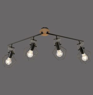 15674-78 JARO LAMPA SUFITOWA CZARNY/DREWNO