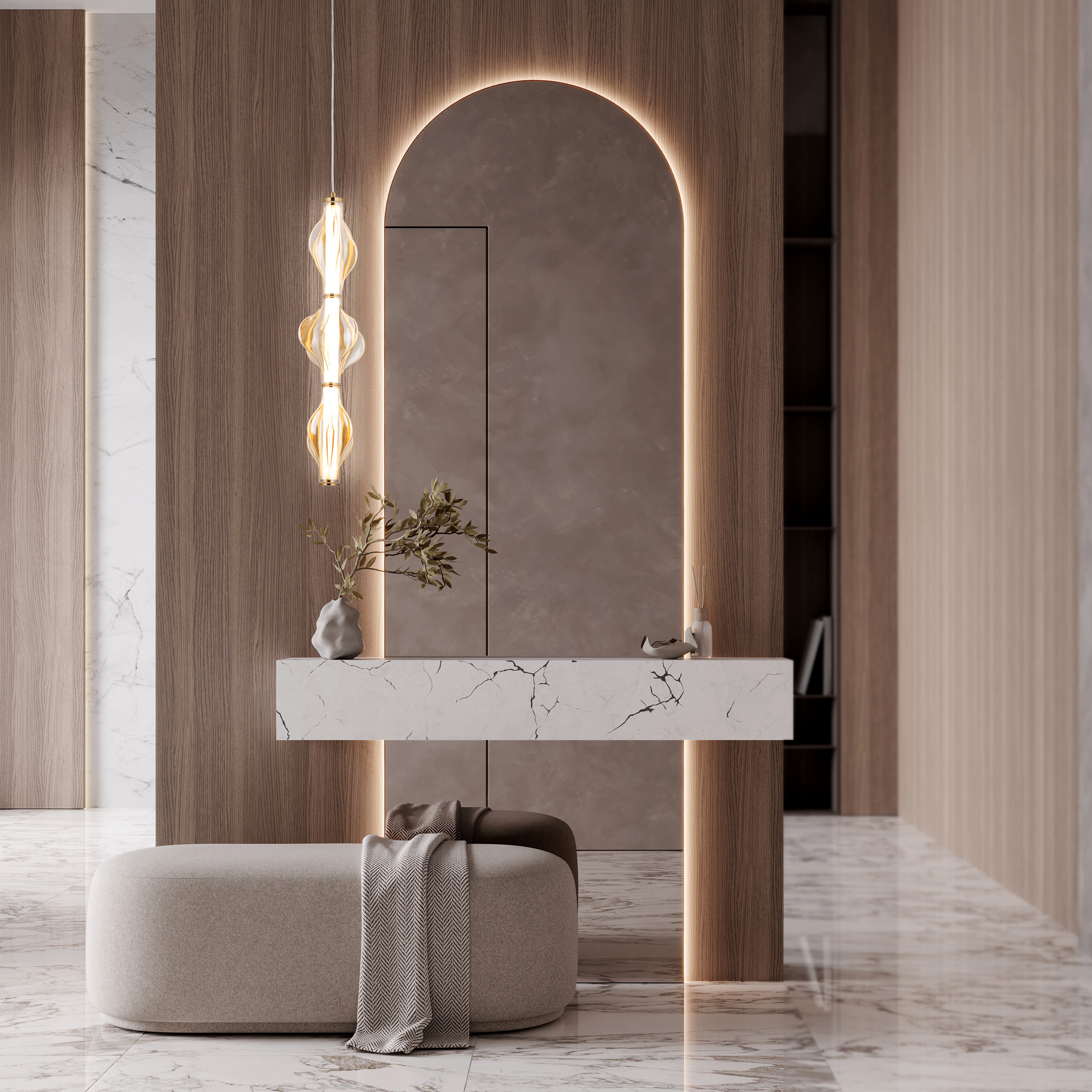 ELVA BRASS LAMPA WISZĄCA LED 22W - obrazek 2