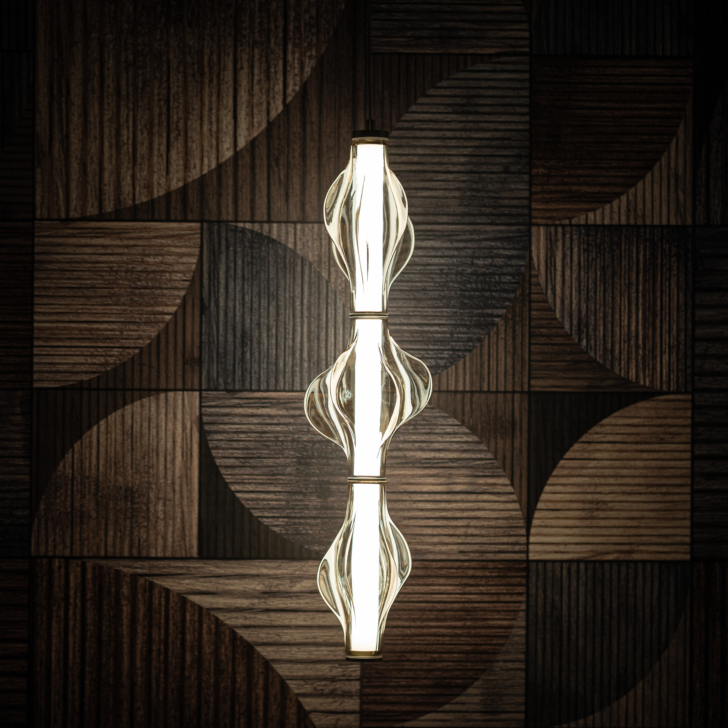 ELVA BRASS LAMPA WISZĄCA LED 22W - obrazek 3