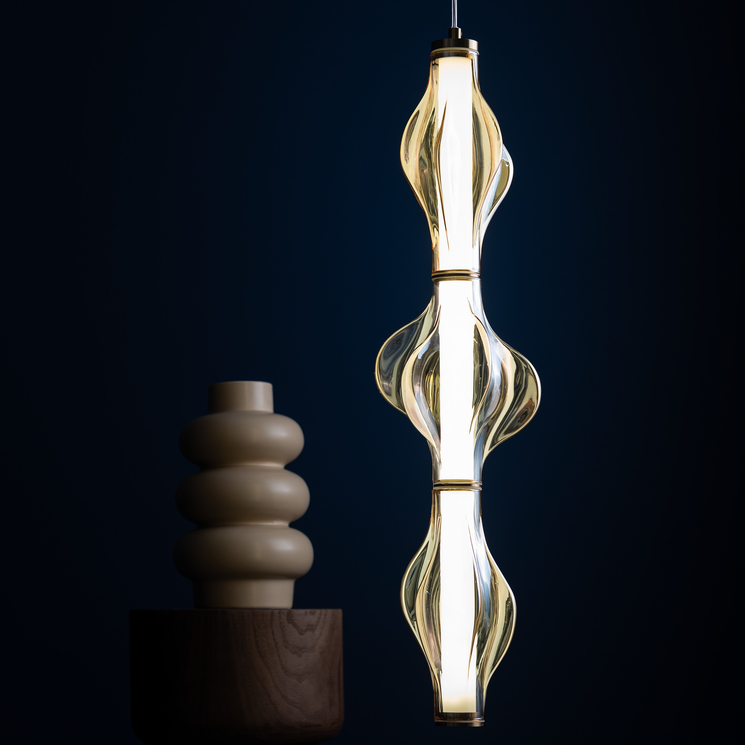 ELVA BRASS LAMPA WISZĄCA LED 22W - obrazek 4