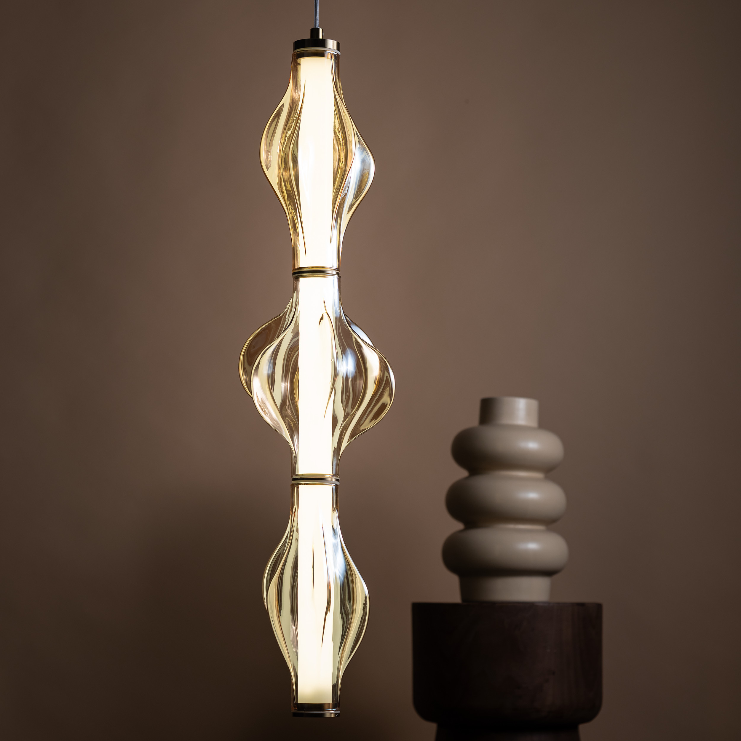 ELVA BRASS LAMPA WISZĄCA LED 22W - obrazek 5