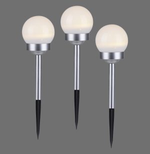 19104-16-3 PILO-SOL KOLEC OGRODOWY SOLARNY BIAŁY/STALOWY SETx3