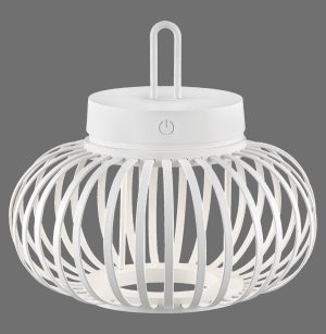 19303-16 AKUBA LAMPA STOŁOWA/ZEWNĘTRZNA BEZPRZEWODOWA BIAŁY