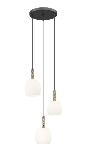 P0076-03A-P7AA CALVO LAMPA WISZĄCA CZARNY MAT+ZŁOTA/MATT BLACK+GOLD