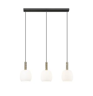 P0076-03Q-P7AA CALVO LAMPA WISZĄCA CZARNY MAT+ZŁOTA/MATT BLACK+GOLD