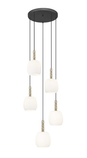 P0076-05G-P7AA CALVO LAMPA WISZĄCA CZARNY MAT+ZŁOTA/MATT BLACK+GOLD