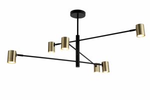 PEN4104-6GD+BK PEDRO LAMPA WISZĄCA ZŁOTO-CZARNA/GOLD-BLACK