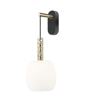 W0076-01Q-P7AA CALVO KINKIET CZARNY MAT+ZŁOTY/MATT BLACK+GOLD