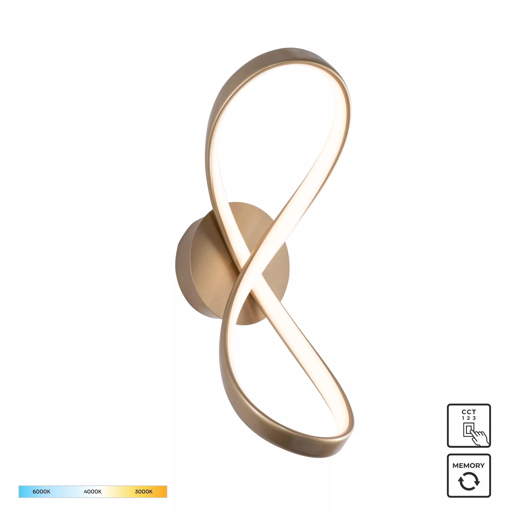 20026W-GD FERMI KINKIET ZŁOTY/GOLD