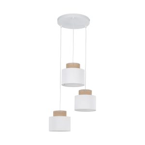 DUO WHITE JUTA LAMPA WISZACA 3 KOŁO