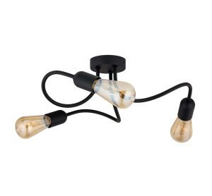 WAVE BLACK LAMPA SUFITOWA 3  E27
