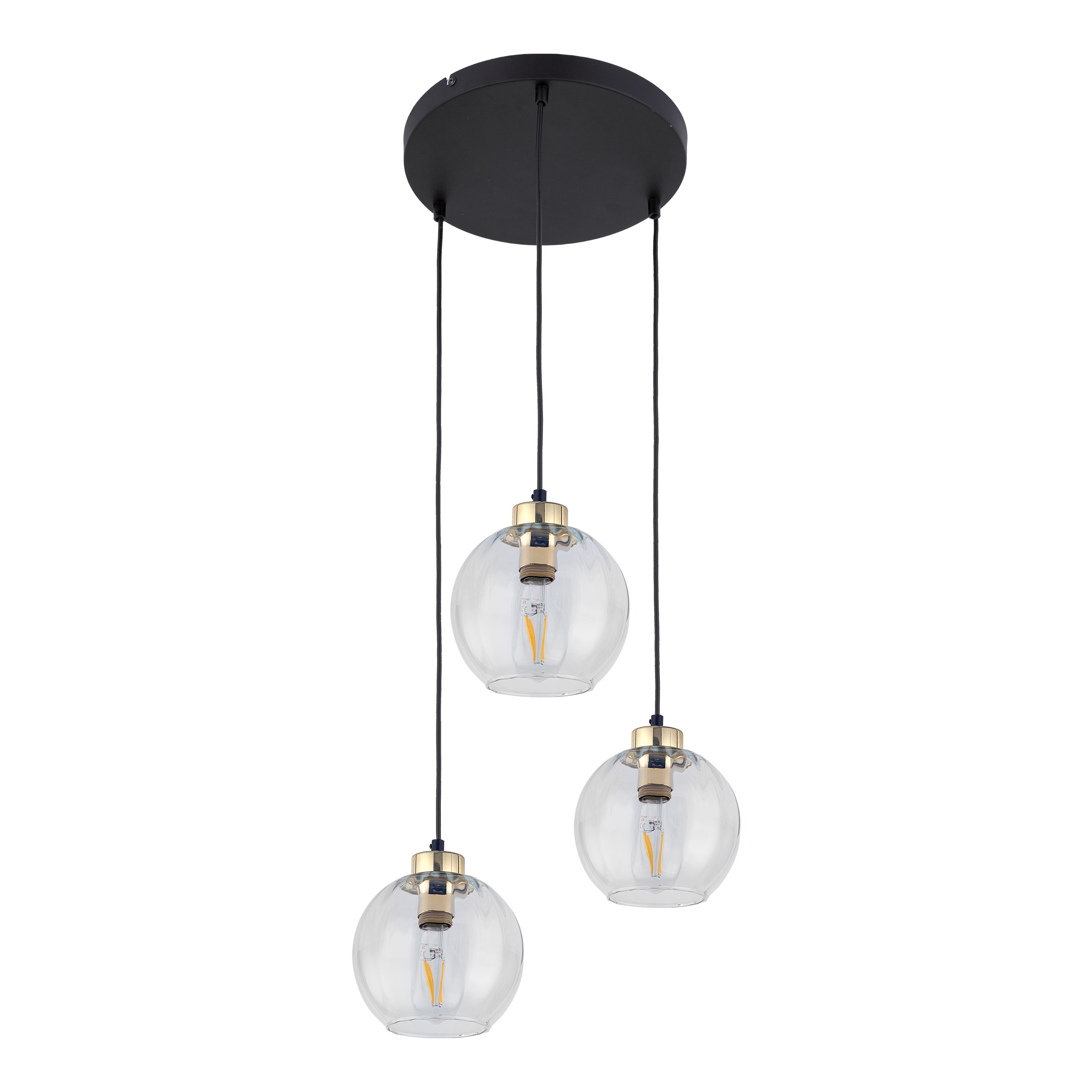 DEVI TRANSPARENT LAMPA WISZĄCA 3  KOŁO