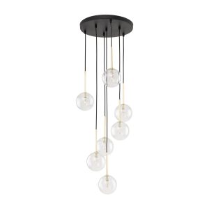 NILOS BLACK / GOLD LAMPA WISZĄCA 7