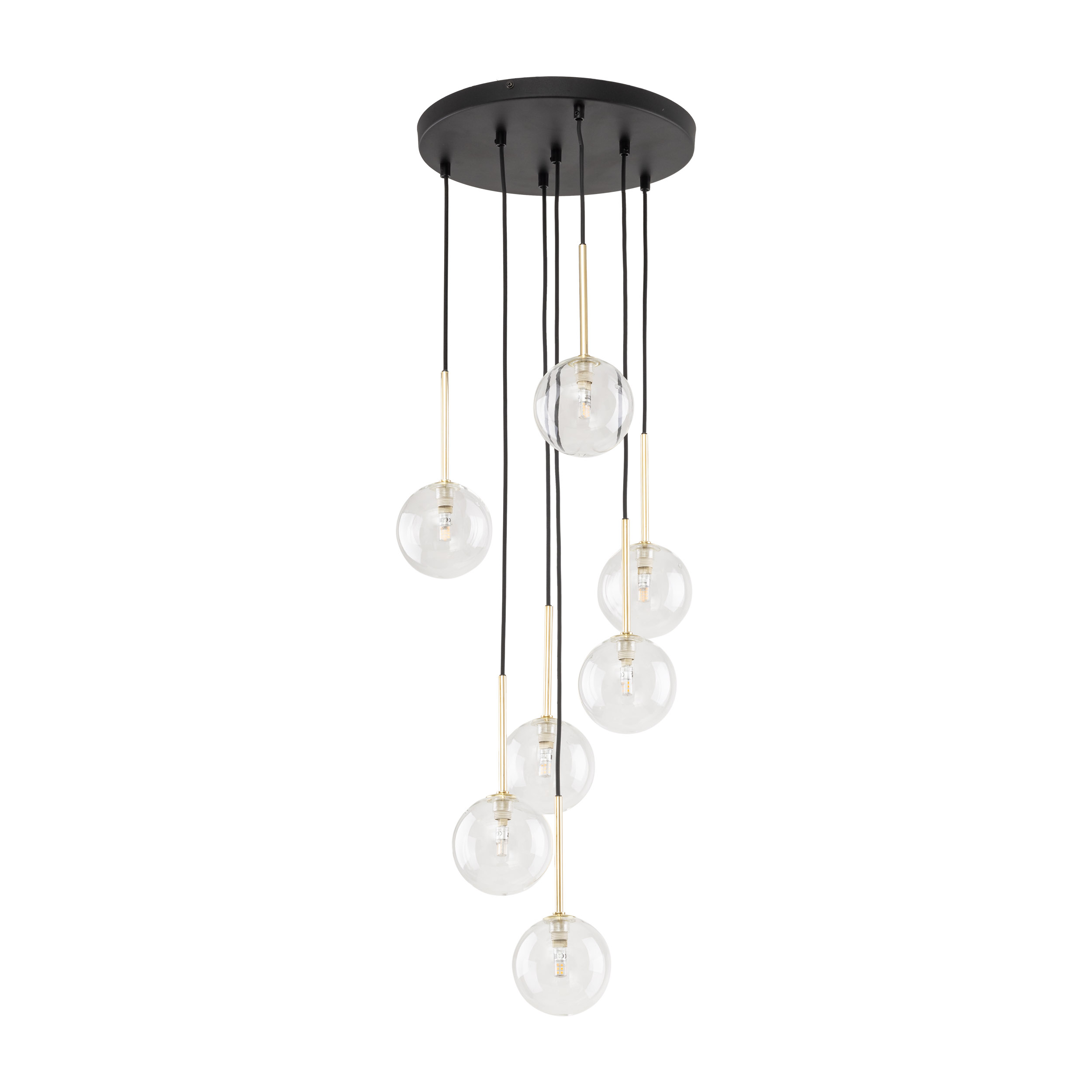 NILOS BLACK / GOLD LAMPA WISZĄCA 7