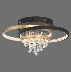 6267-68 ROTAZO LAMPA SUFITOWA CZARNY/MOSIĄDZ