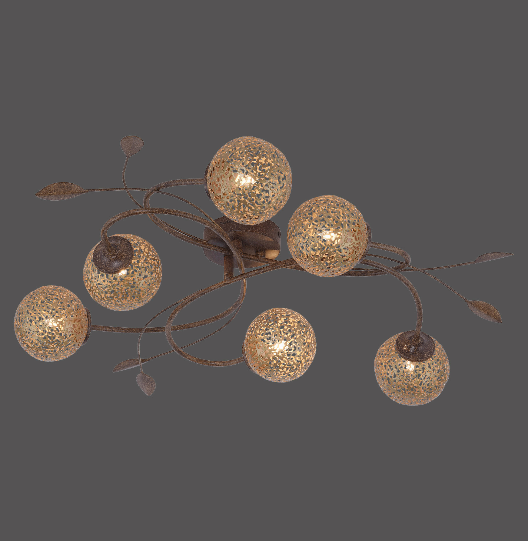 6398-48 GRETA LAMPA SUFITOWA RDZA/ZŁOTY