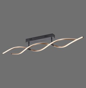 9143-18 POLINA LAMPA SUFITOWA CZARNY/ZŁOTY