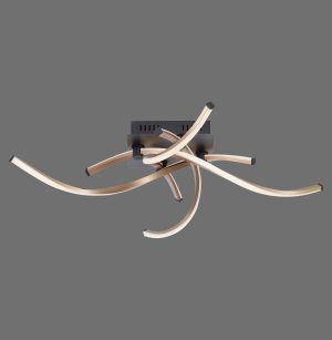 9144-18 POLINA LAMPA SUFITOWA CZARNY/ZŁOTY