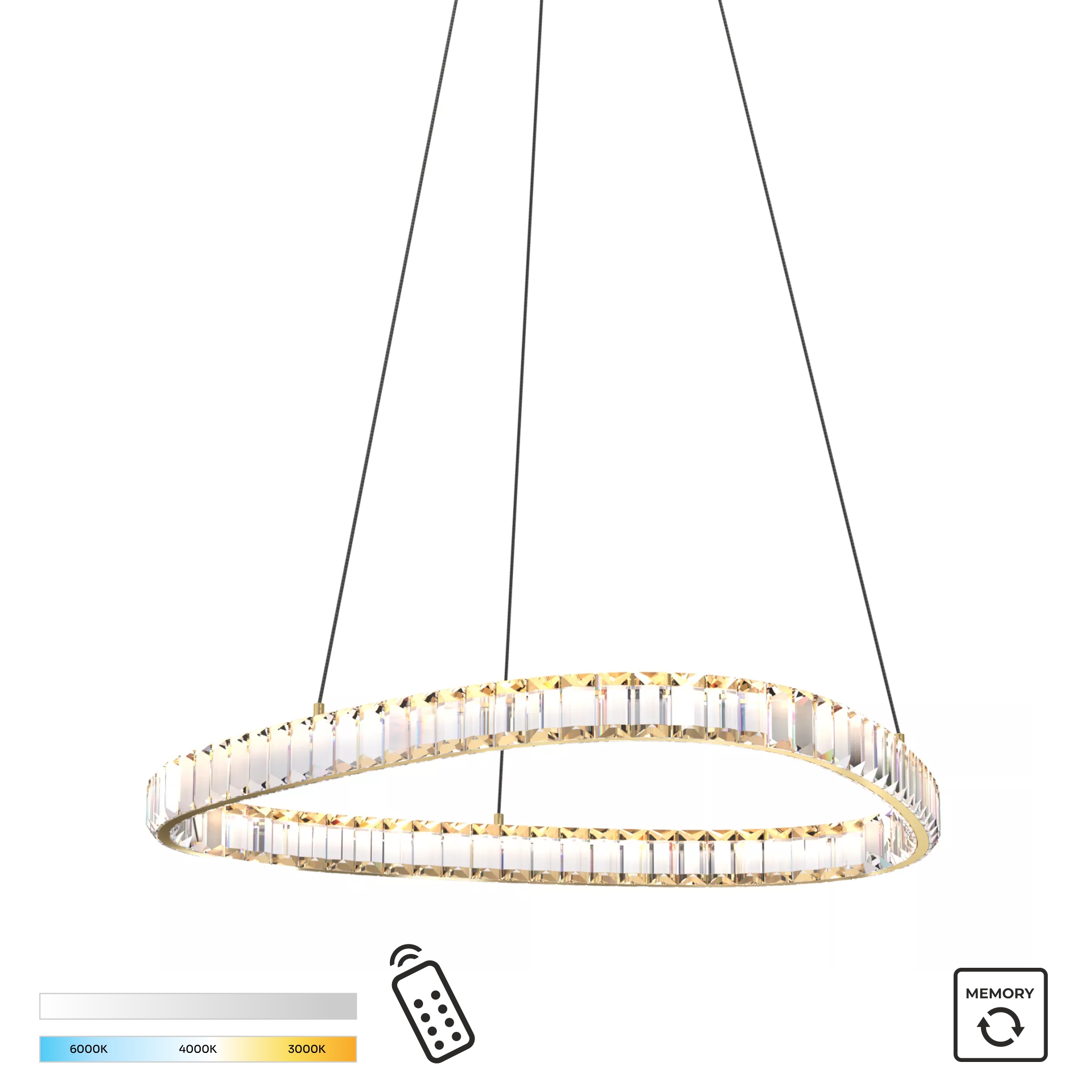 MD3169-1-3GT ATHESA LAMPA WISZĄCA ZŁOTA/GOLD