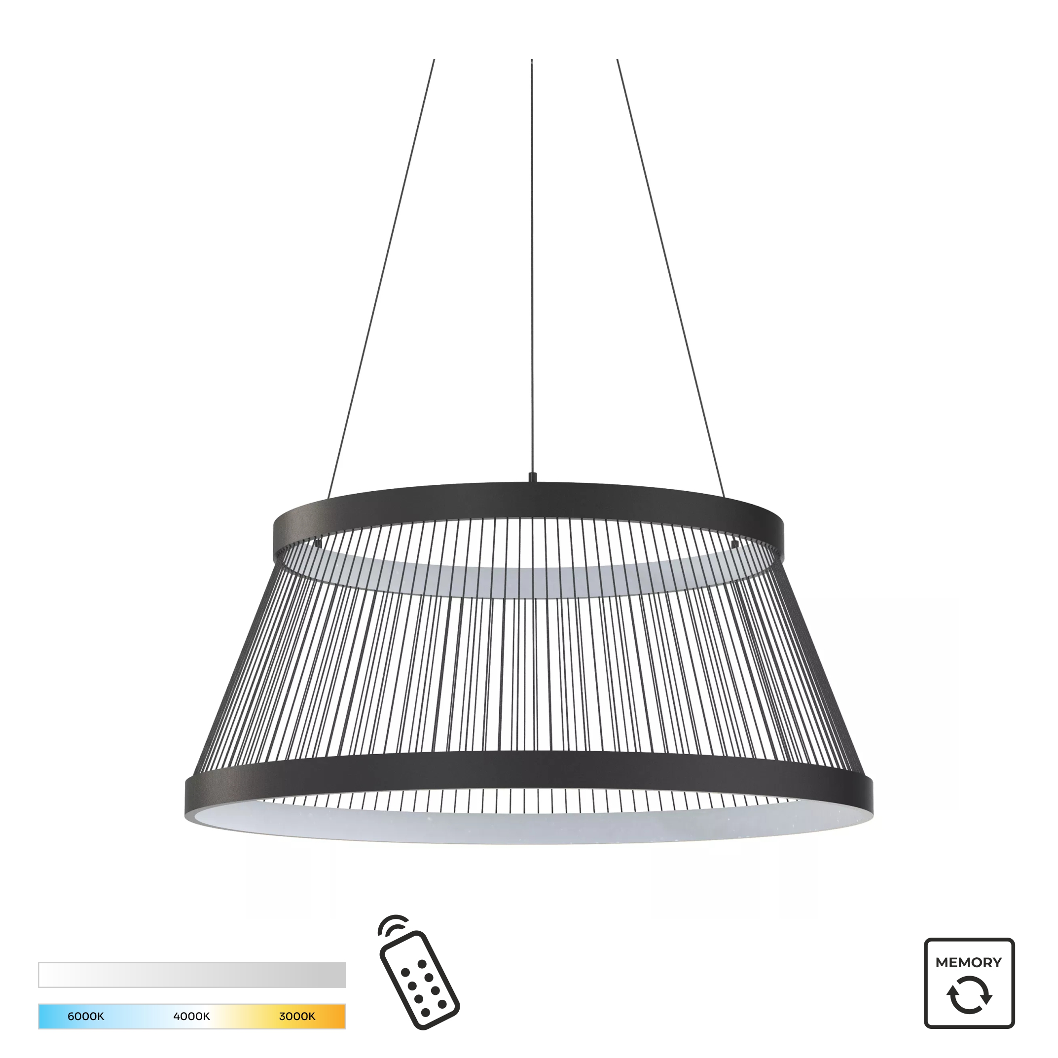MD3328-2M-3BT BALU LAMPA WISZĄCA CZARNA/BLACK