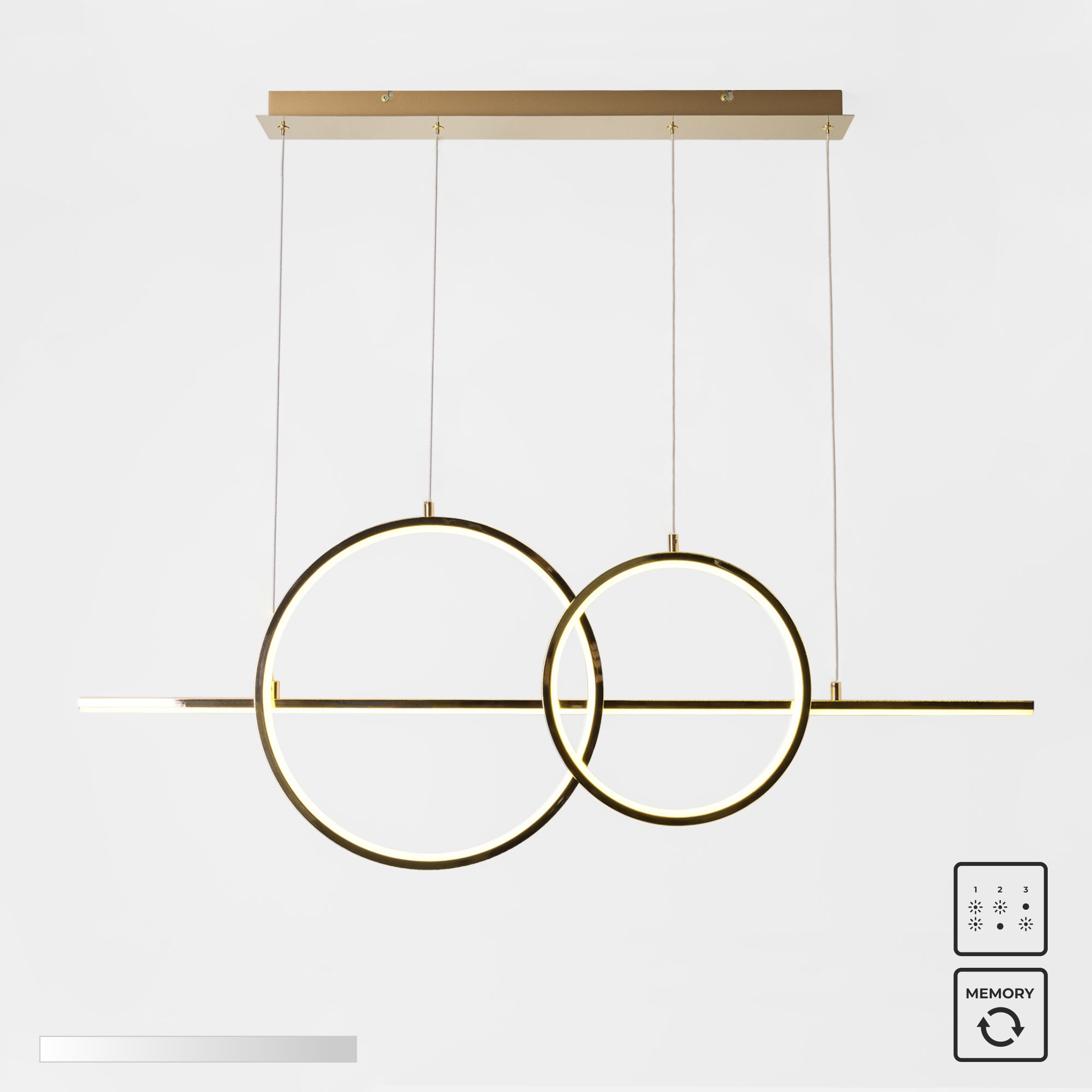 MD7358-2A-3GT CHOLET LAMPA WISZĄCA ZŁOTA/GOLD