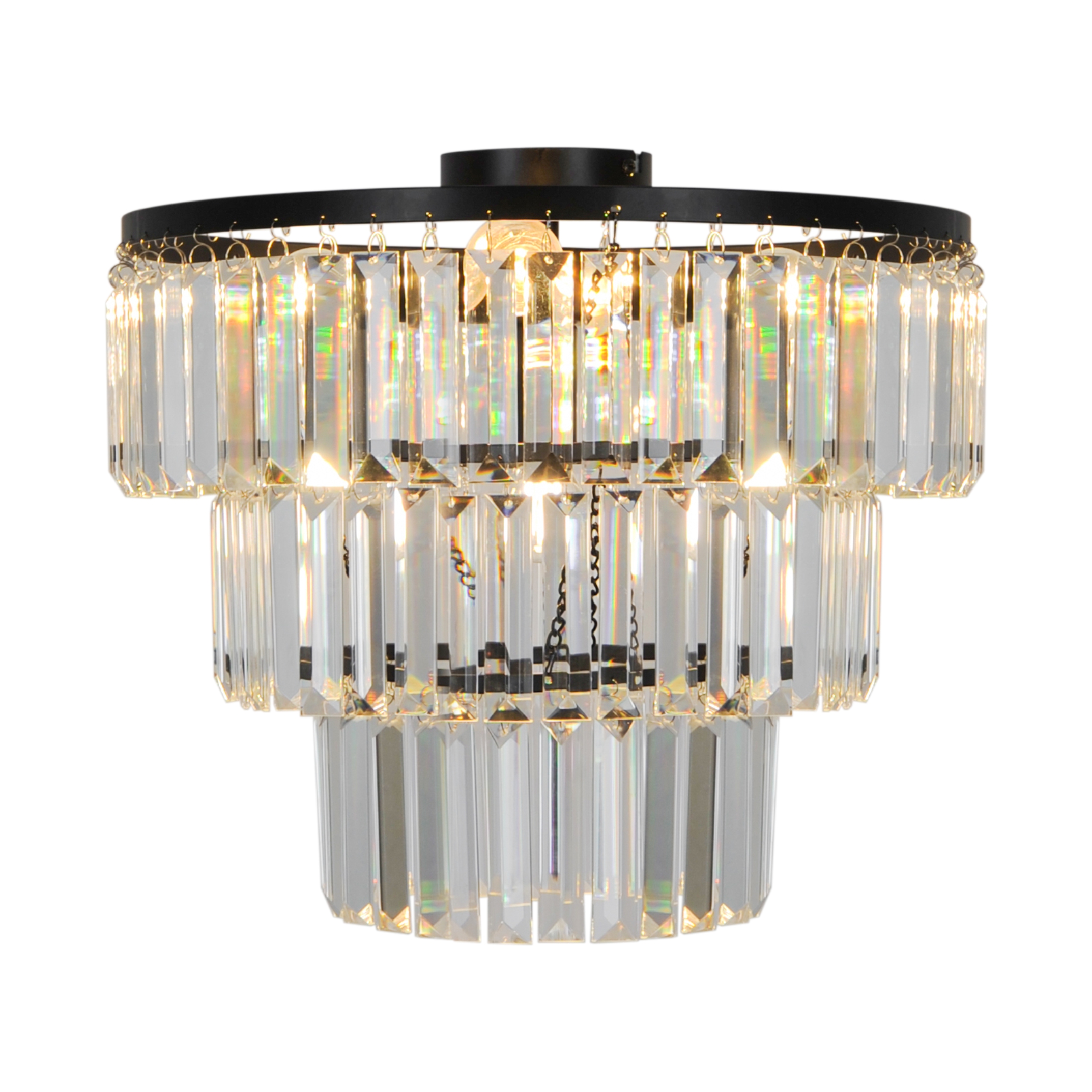 P17127-4-BK TIFANNY LAMPA SUFITOWA CZARNA/BLACK