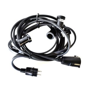 Girlanda Profesjonalna IP44 5M + Gniazdo Czarny