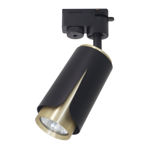 Flower Czarny Złoty Track 1xGU10