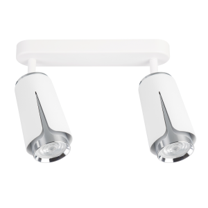 Flower Chrome Biały Spot 2xGU10