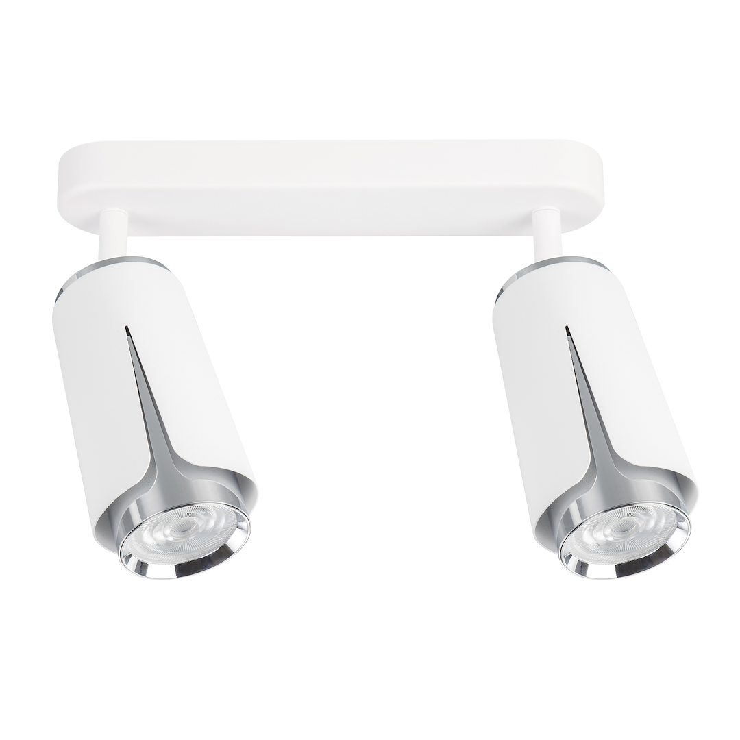 Flower Chrome Biały Spot 2xGU10