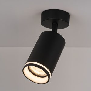 Oprawa Pipe Ring Spot Czarny 1xGU10