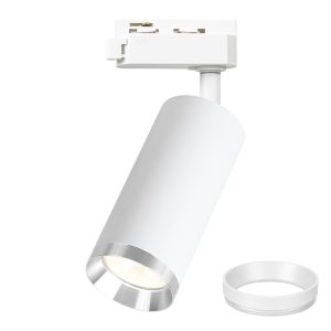 Oprawa Mica Track Biały + Chrom 1xGU10