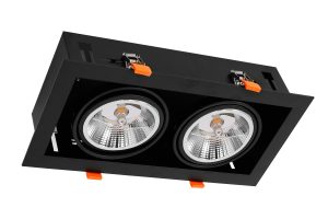 Oprawa Podtynkowa Plaza 2xGU10 AR111 Czarny