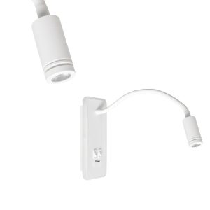 Lampka nocna Base 8W+2W Biały