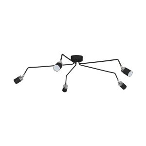 Lampa sufitowa JOKER BLACK/CHROME 5xGU10