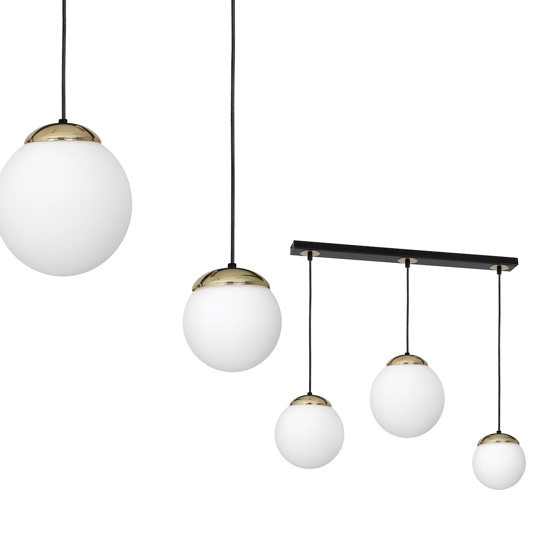 Lampa wisząca SPARTA BLACK / GOLD 3xE14