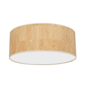 Lampa sufitowa Cork 3xE27  Ø50cm Biały / Korek