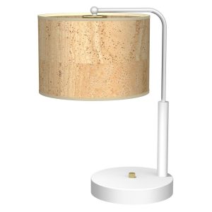 Lampa gabinetowa Cork 1xE27 Biały / Korek