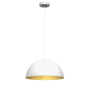 Lampa wisząca Beta 1xE27 35cm Biały/Złoty