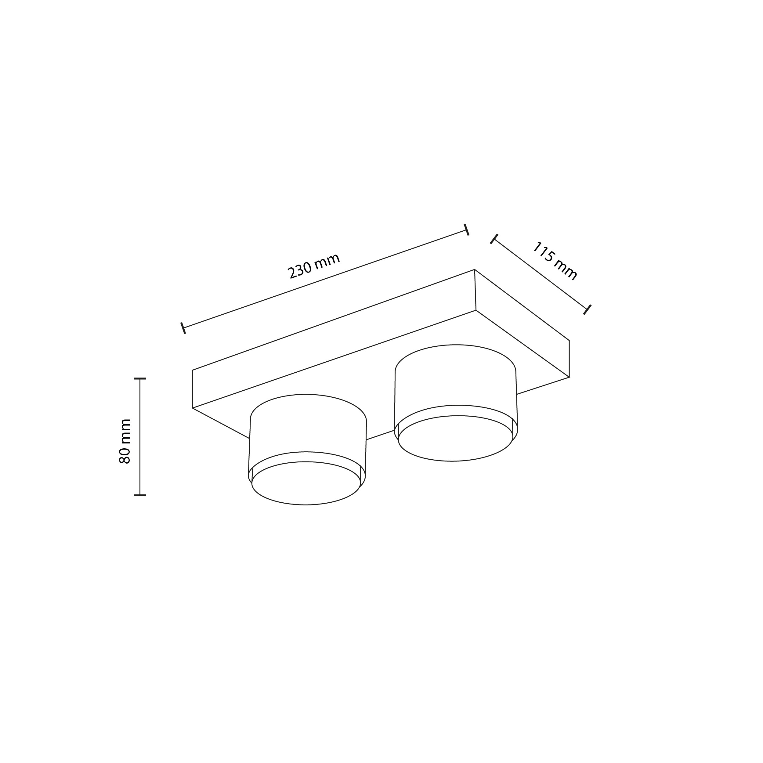 BRIX GREEN LAMPA SUFITOWA 2XGX53 - obrazek 7