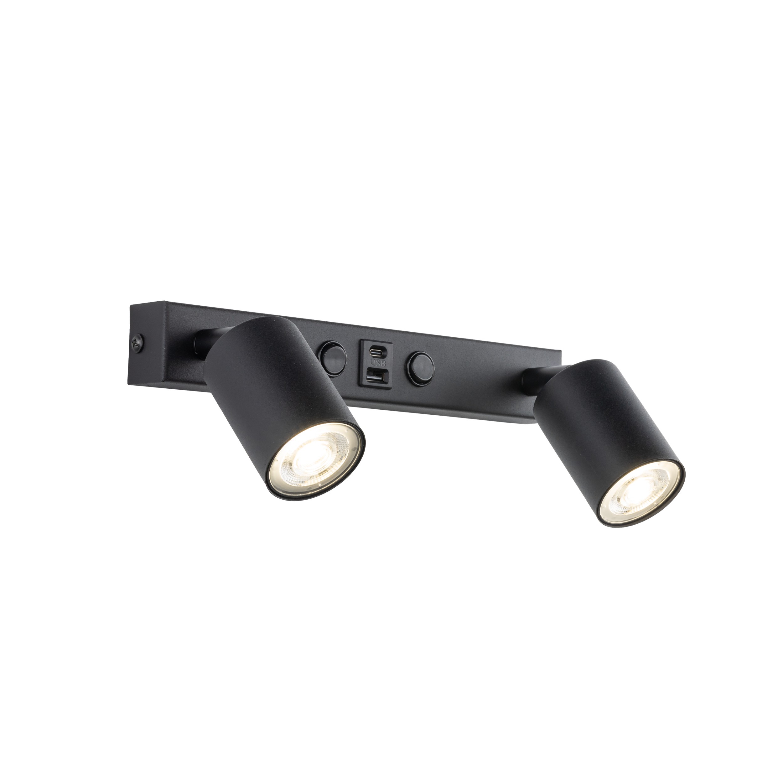 NEX BLACK KINKIET 2XGU10 / USB - obrazek 4