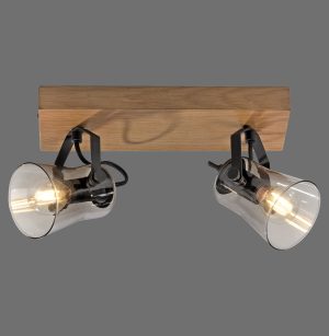 11448-79 GREEN LANGSTRÖM LAMPA SUFITOWA CZARNY/DREWNO